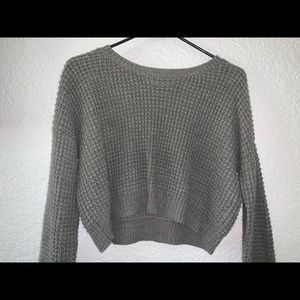 Grey knitted sweater